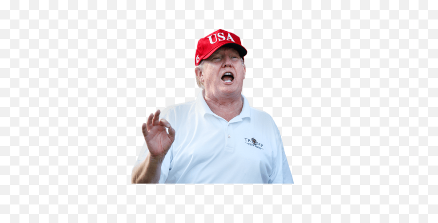 Trump As Optimist Salesman Or Bully Mixing Messages In His - Cricket Cap Emoji,Maga Hat Transparent Background