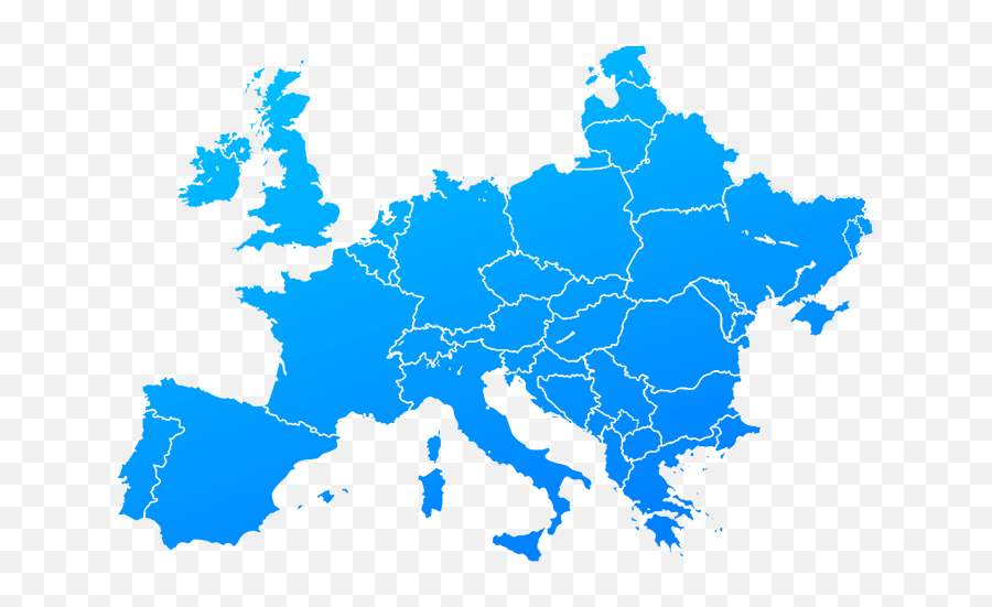 Europe Map Png Hd Image - Europe Map Blue Png Emoji,Europe Map Png