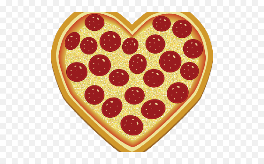 Pizza Clipart Heart Shape - Clip Art Emoji,Pizza Clipart