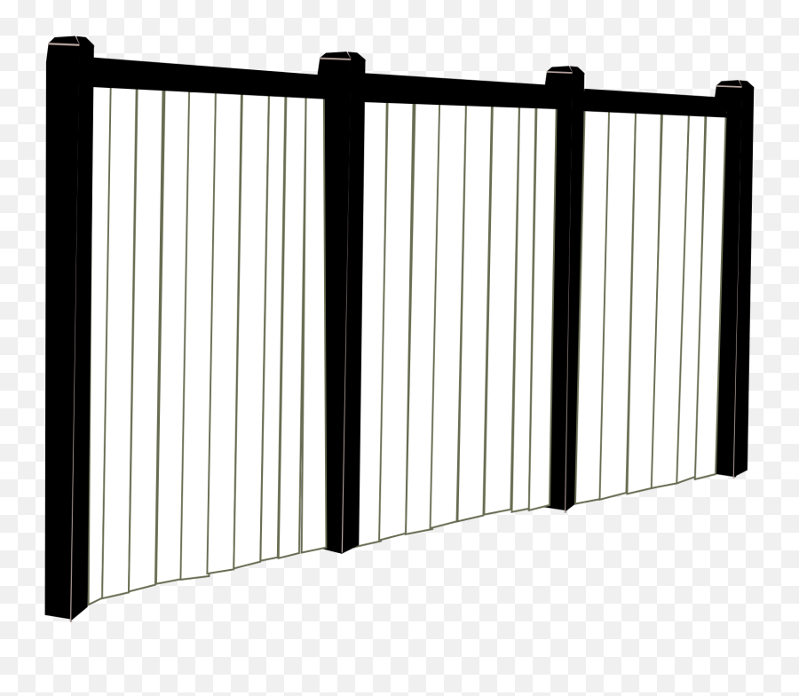 Black And White Fence Svg Vector Black - Metal Fence Clipart Black And White Emoji,White Fence Png