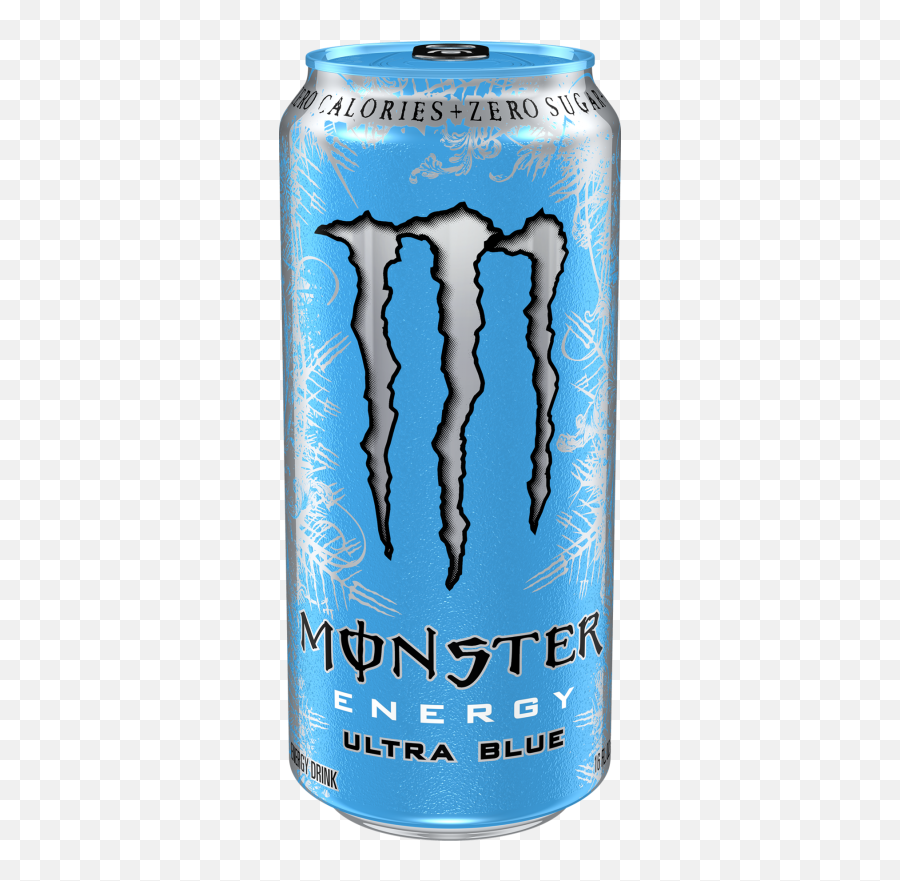Monster Energy Drink Ultra Blue 16 Oz - Ultra Blue Monster Emoji,Monster Energy Drink Logo