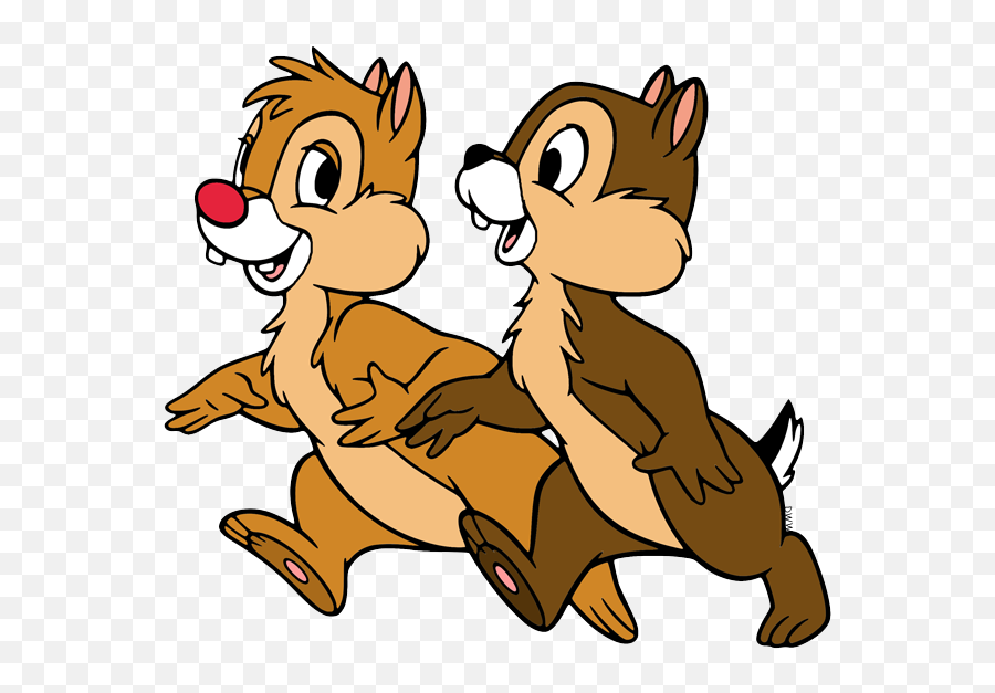 Chip And Dale Cute Drawings Disney - Chip And Dale Walking Emoji,Side By Side Clipart