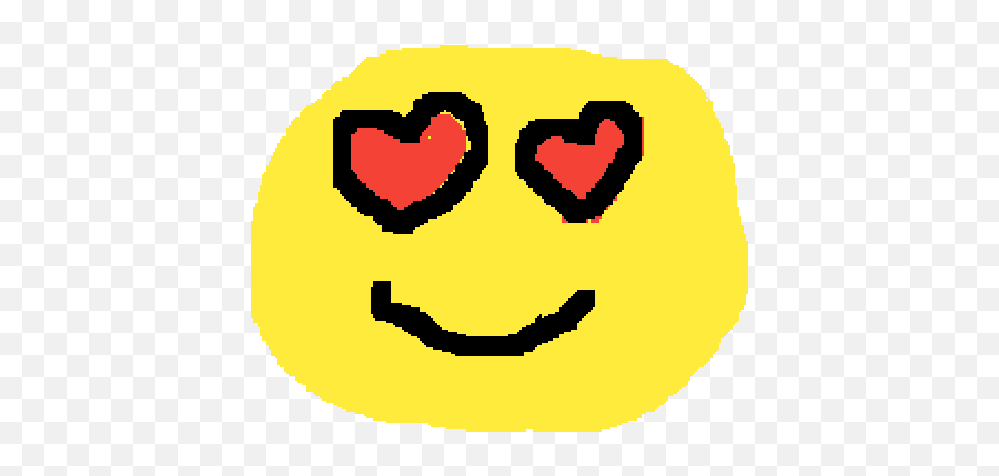 Pixilart - Heart Eye Emoji By Neonstrawberry,Eye Emoji Transparent
