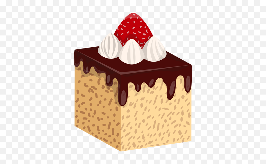Chocolate Cake Slice With Strawberry Emoji,Cake Slice Png