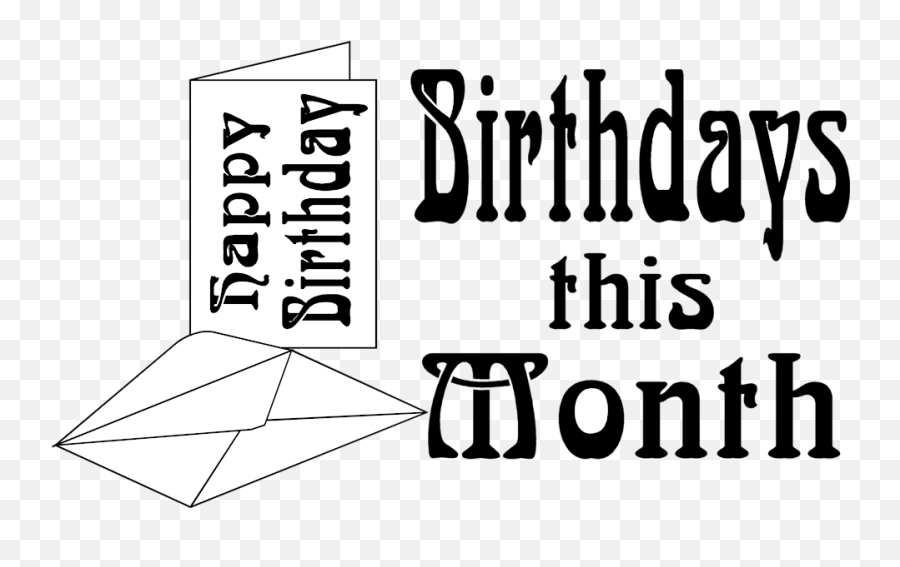 Birthday Black And White Clipart - Clipart Suggest Emoji,Happy Birthday Black And White Clipart