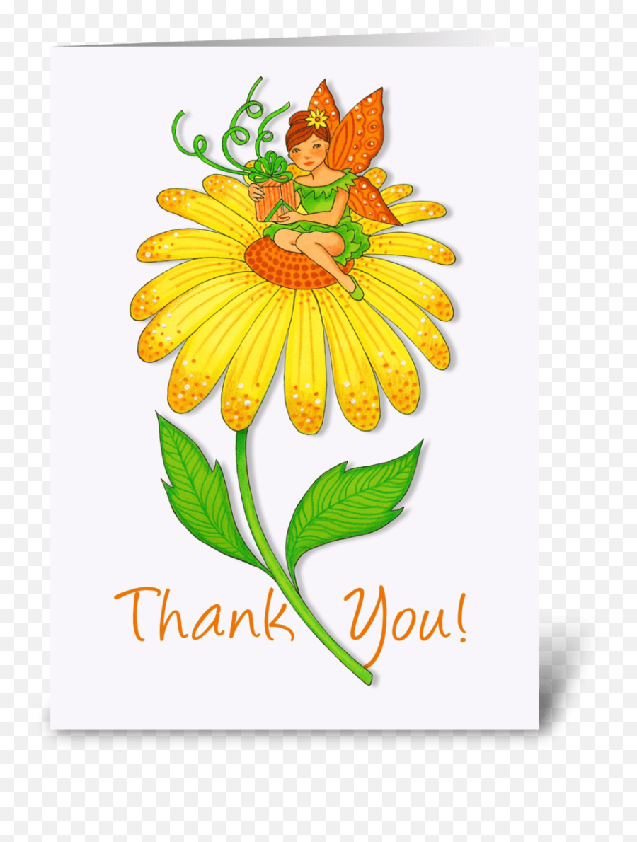 Yellow Flower With Fairy Thank You Emoji,Yellow Flowers Png