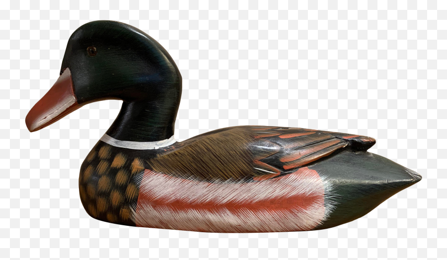 Hand Carved And Painted Vintage Wood Duck 1705 Home Décor Emoji,Duck Hunting Clipart