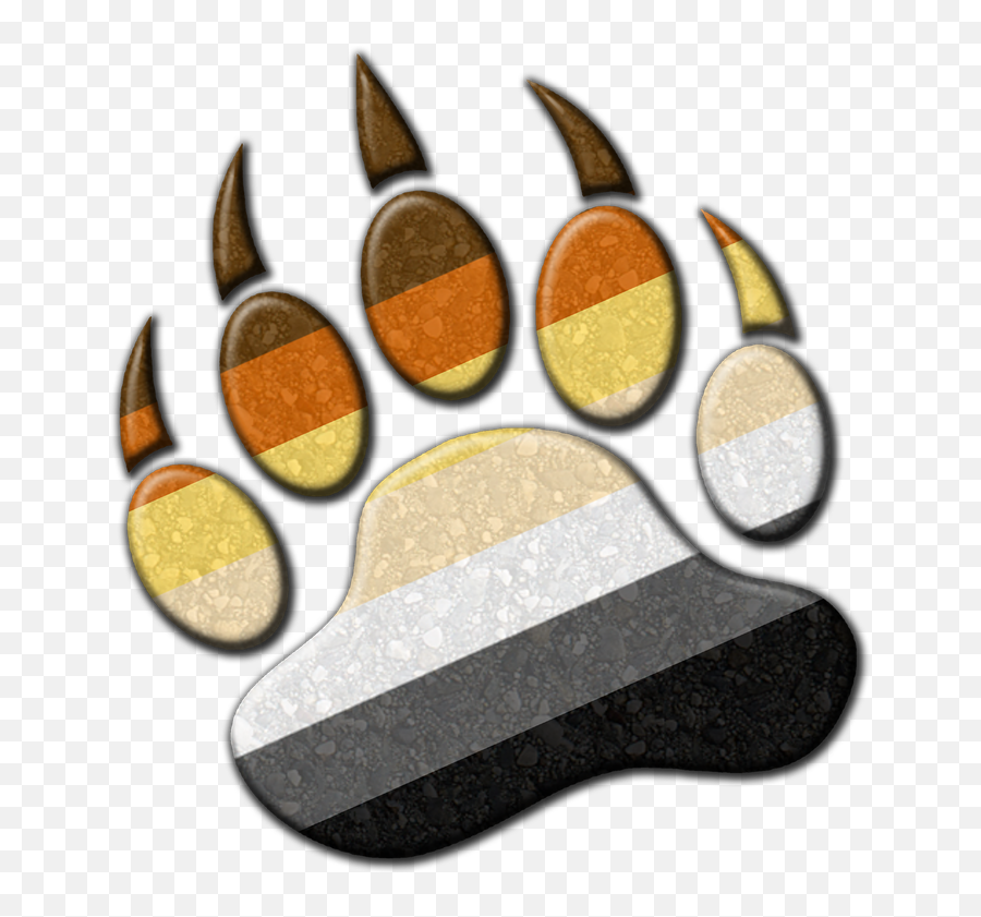 Gay Bear Pride Paw - Live Loud Graphics Emoji,Pride Png