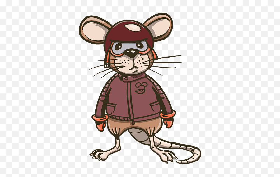 Funny Retro Cartoon Rat Biker With Leather Jacket Portable Battery Charger Emoji,Leather Jacket Clipart