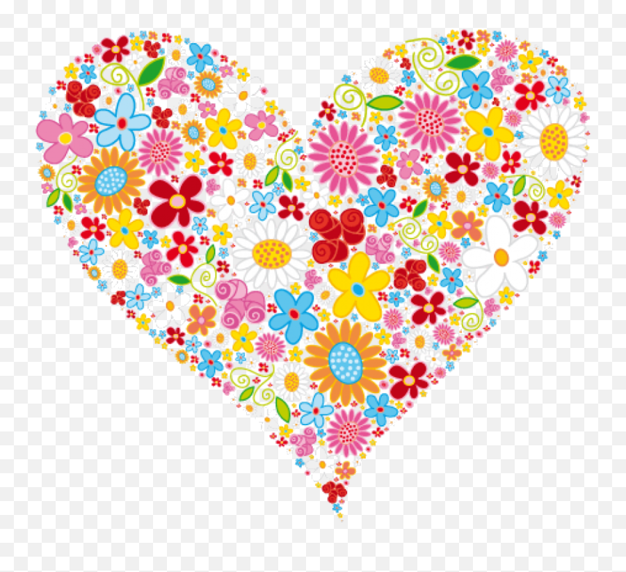 Heart Clipart Flower Designs Of Flowers - Fastclipart Emoji,Scribble Heart Clipart