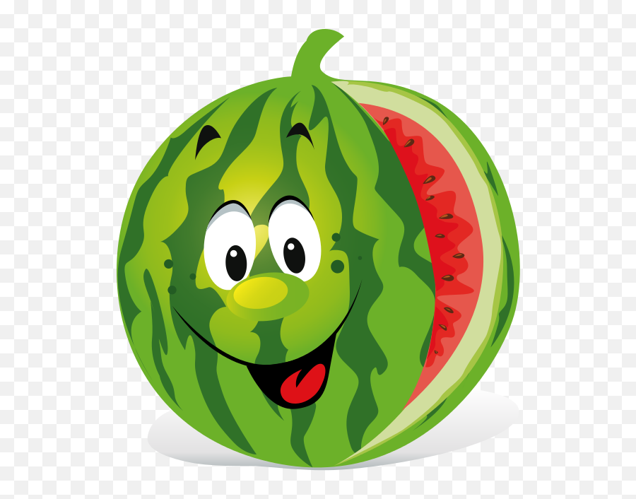 Watermelon Cartoon Clipart - Clipart Fruits Cartoon Emoji,Watermelon Clipart