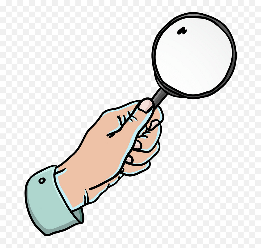 Hand Holding Magnifying Glass Clipart - Magnifying Glass With Hand Clipart Emoji,Magnifying Glass Clipart