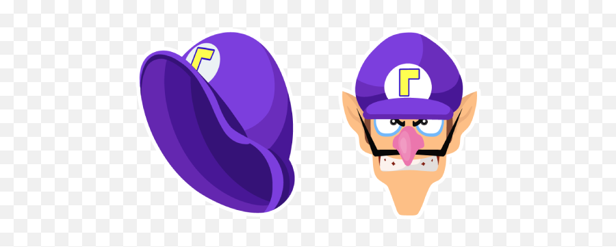 Super Mario Waluigi Cursor - Waluigi Logo Emoji,Waluigi Transparent