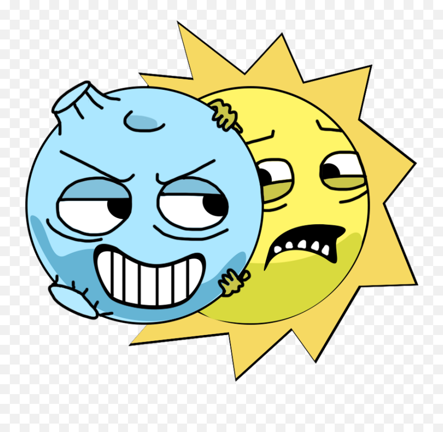 Ftestickers Solareclipse Solar Sun Moon - Solar Eclipse Clipart Emoji,Blue Moon Png