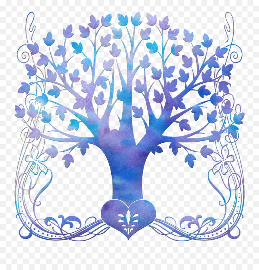 Watercolor Tree Of Life Frame - Watercolor Tree Of Life Emoji,Tree Of Life Clipart