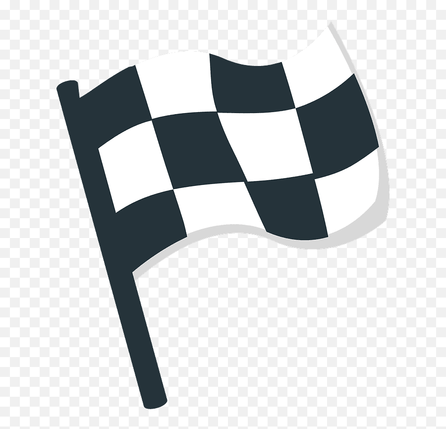 Chequered Flag Emoji Clipart - Transparent Finish Flag Png,Racing Flag Clipart