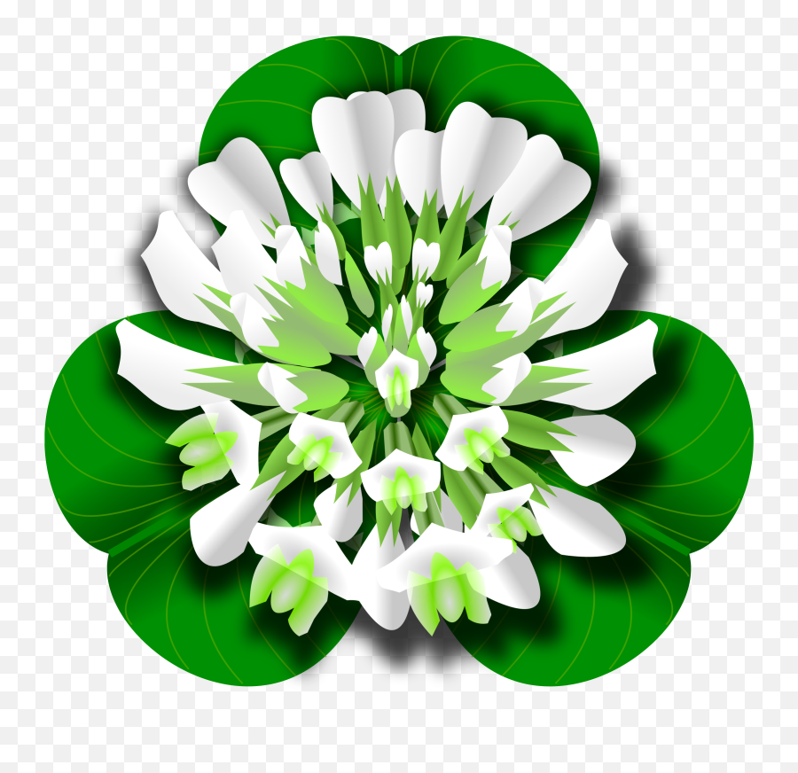 White Flower Clipart Icon - White Clover Flower Logo Clover Emoji,Flower Logo
