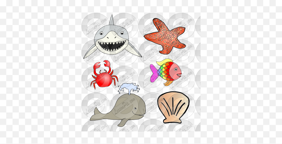 Ocean Animals Picture For Classroom Therapy Use - Great Emoji,Wildlife Clipart