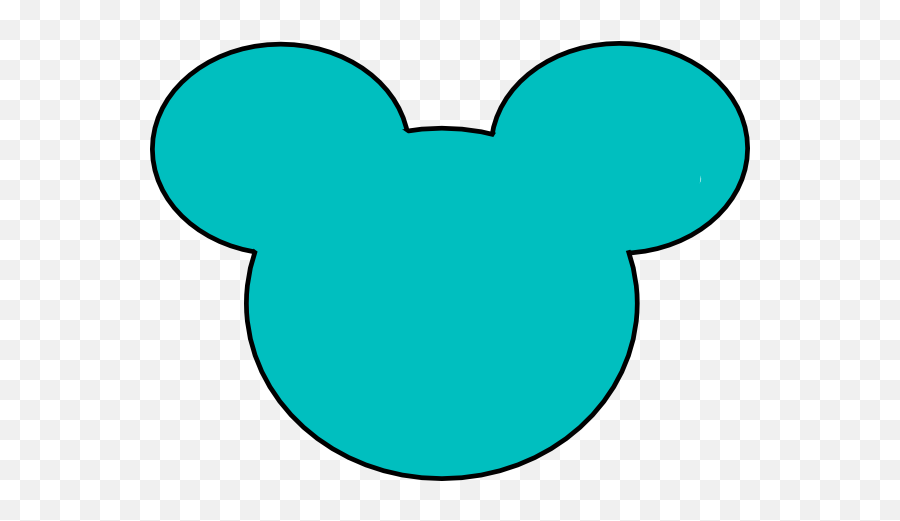 Download Green Mickey Ears Clipart - Teal Mickey Mouse Head Mickey Mouse Head Color Blue Emoji,Ears Clipart
