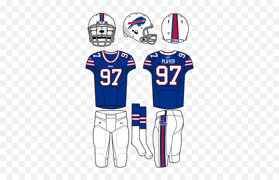 Buffalo Bills Home Uniform - Buffalo Bills Uniform Template Emoji,Buffalo Bills Logo