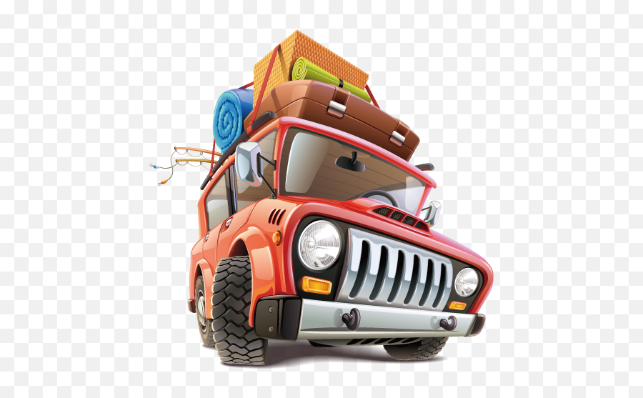 Car Travel Illustration By Emoji,Road Trip Clipart