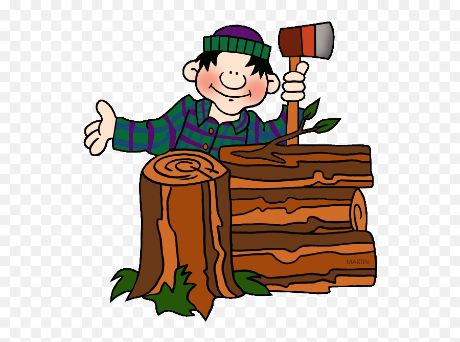 United States Clip Art By Phillip Martin Lumberjack - Lumberjacks Clipart Emoji,United States Clipart