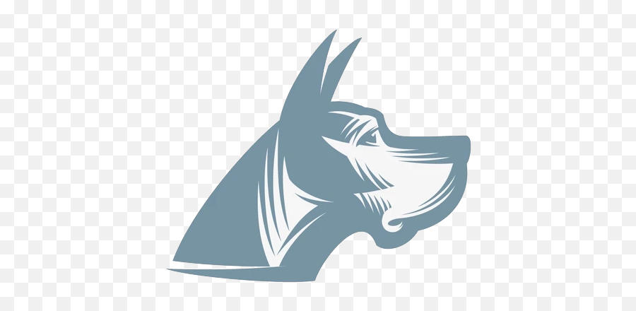 Great Dane Greyhound Puppy Logo - Handpainted Puppy Png Denmark High School Danes Logo Emoji,Greyhound Logo