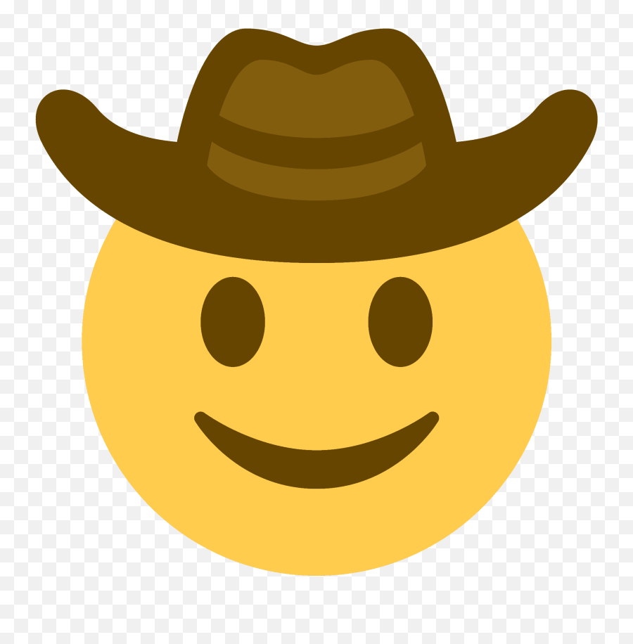 Cowboy Hat Face Emoji Clipart - Emoji Cowboy,Cowboy Hat Clipart
