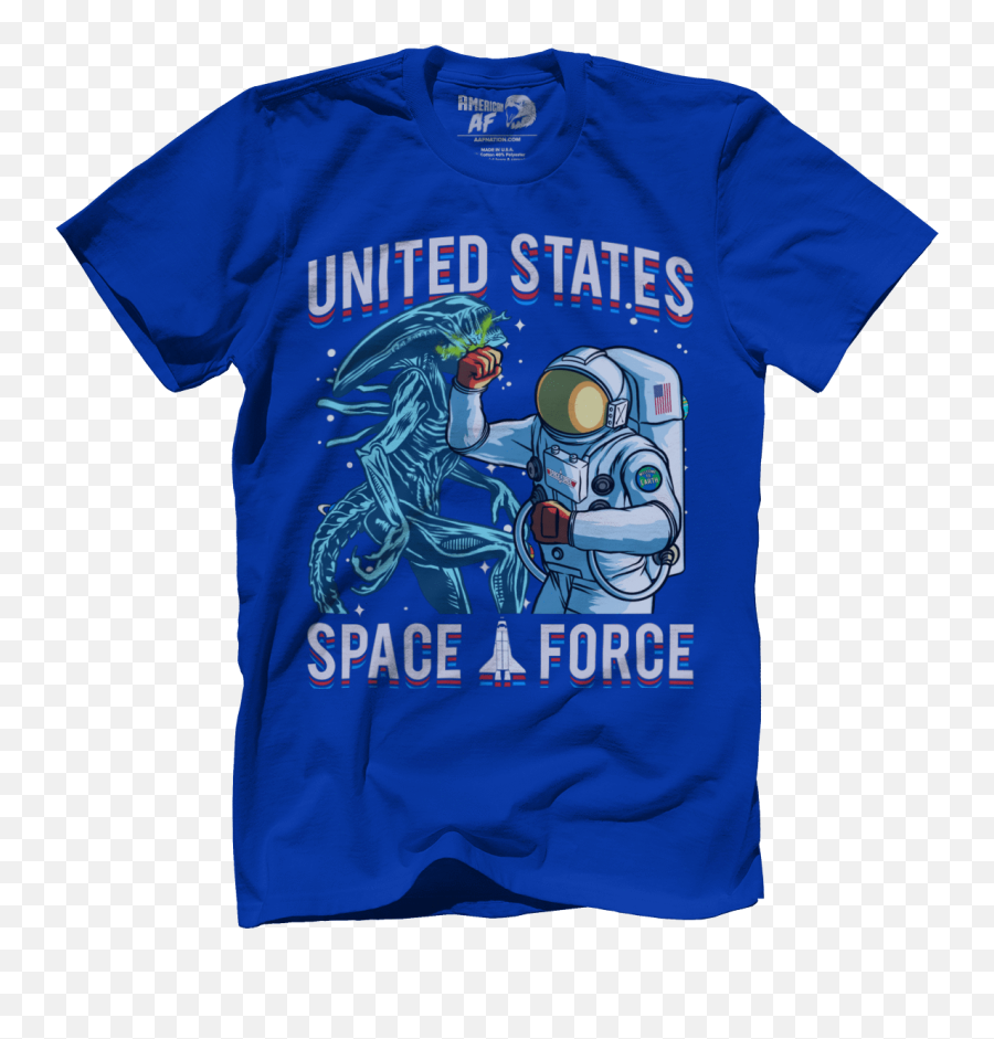 Space Force Alien Punch Parody American Af - Aaf Nation Caucasians Indians Shirt Emoji,United States Space Force Logo