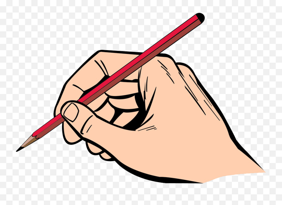 Hand Using Pencil Png Transparent - Clipart World Hand Image With Pencil Emoji,Pencil Clipart Png