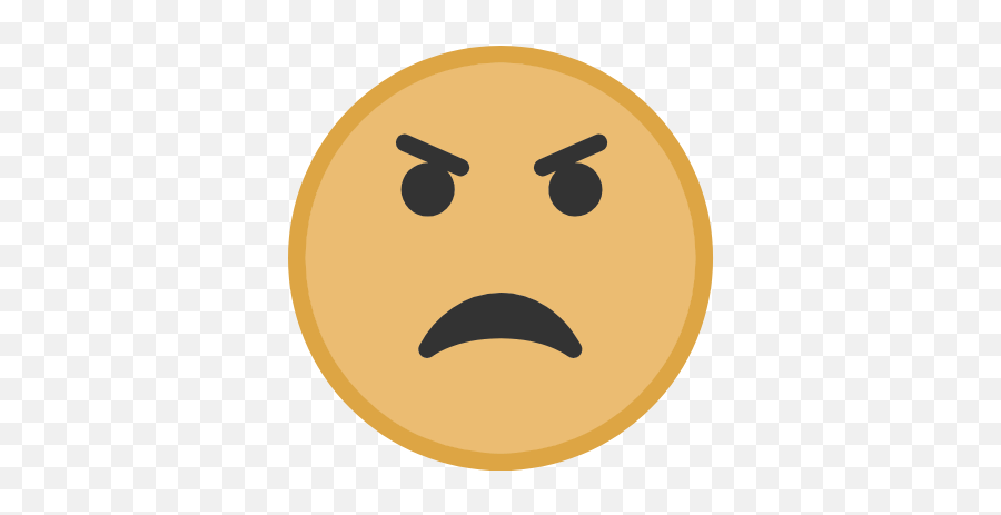 Yellow Angry Face Graphic - Happy Emoji,Angry Face Png