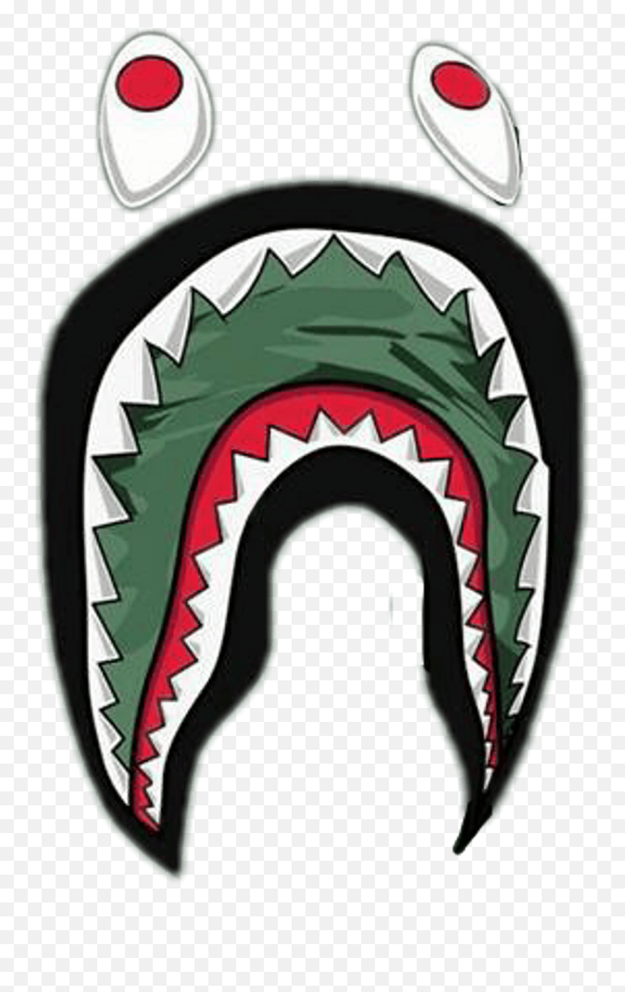 Shark Face Bape Wallpapers On Wallpaperdog - Bape Shark Logo Transparent Emoji,Shark Logos