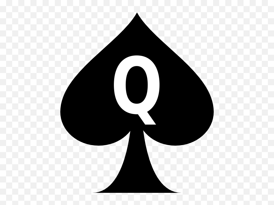 Black Queen Of Spades Clip Art At Clkercom - Vector Clip Queen Of Spades Png Emoji,Spade Logo