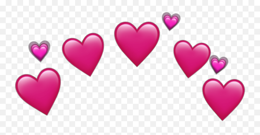 Hearts Pink Heart Emoji Crown Sticker By Yee,Pink Heart Emoji Png