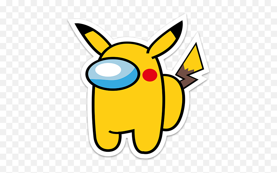 Wall Sticker Among Us Pikachu Muraldecalcom Emoji,Cute Pikachu Png