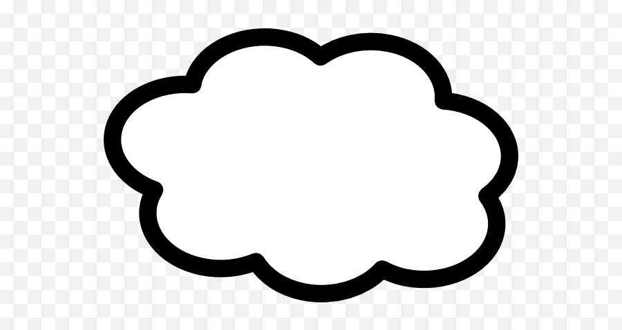 Style Guide Clker Cloud Outline Thought Cloud Cloud Shapes - Clip Art Emoji,Cloud Clipart