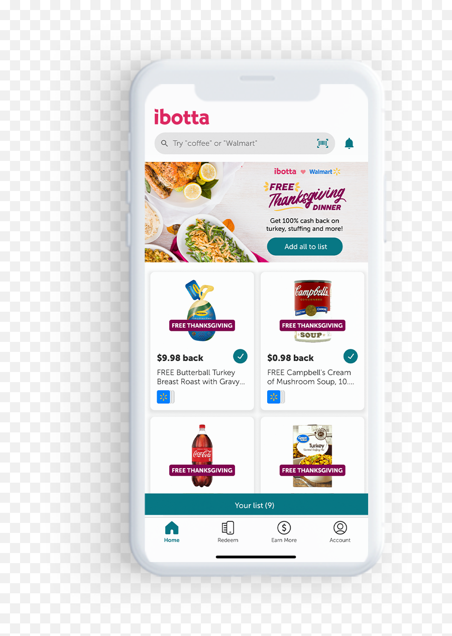 Shoppers Can Get Free Thanksgiving Dinners Through Walmart Emoji,Ibotta Logo