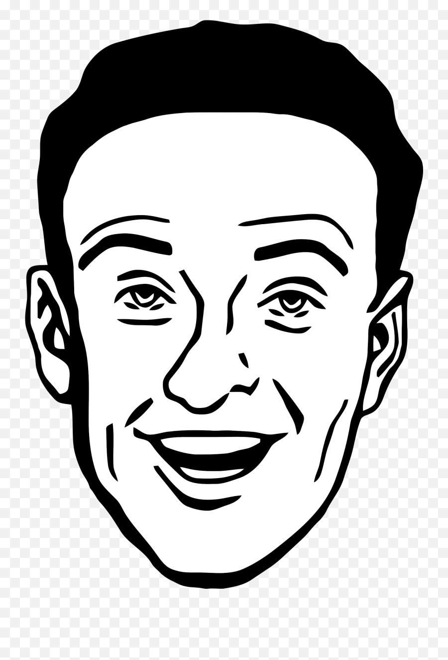 Office Clipart Man Face Protection Black 310548 - Png Drawing Of Mans Smiling Face Emoji,Office Clipart