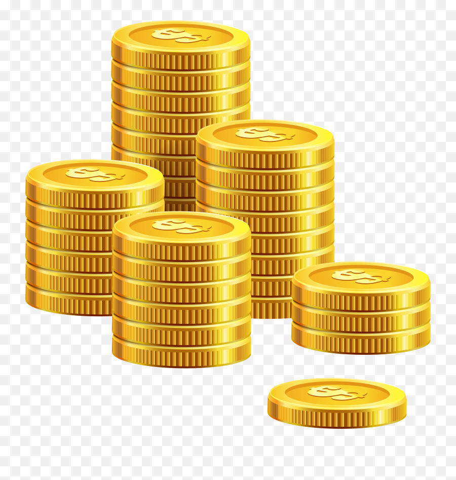 Dollars Clipart Pile Coin Dollars Pile - Coins Clipart Png Emoji,Coin Clipart
