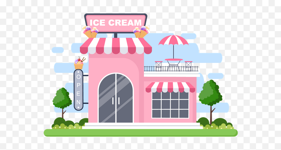 Best Premium Ice Cream Shop Illustration Download In Png Emoji,Ice Cream Shoppe Clipart
