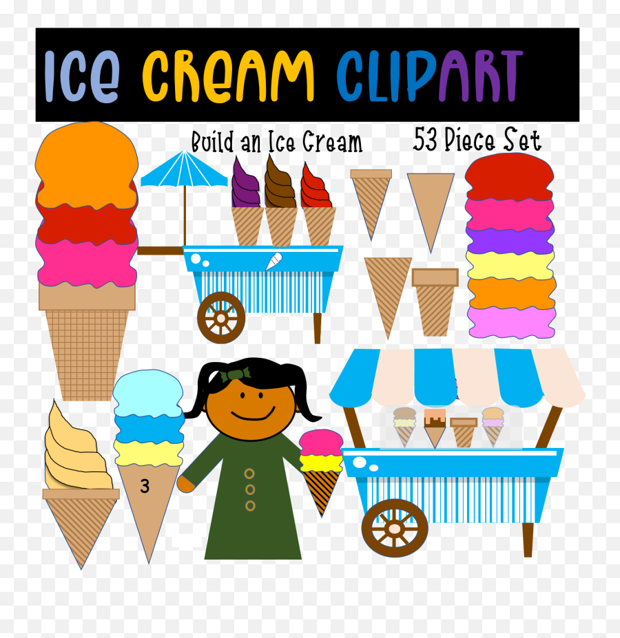 Ice Cream Clipartsummer And Beach Theme Ice Cream Clipart - For Party Emoji,Ice Cream Clipart