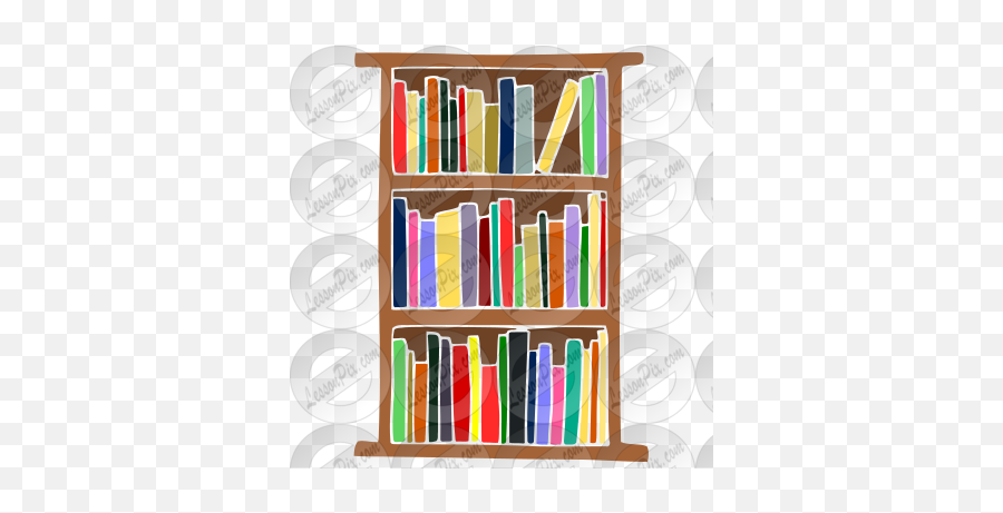 Bookshelf Stencil For Classroom - Bookcase Emoji,Bookshelf Clipart