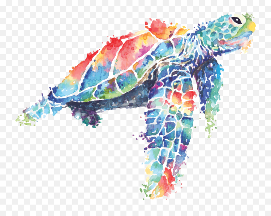Sea Turtle Painted In Watercolor 700706 Vector Art At Vecteezy Emoji,Watercolor Logo Design