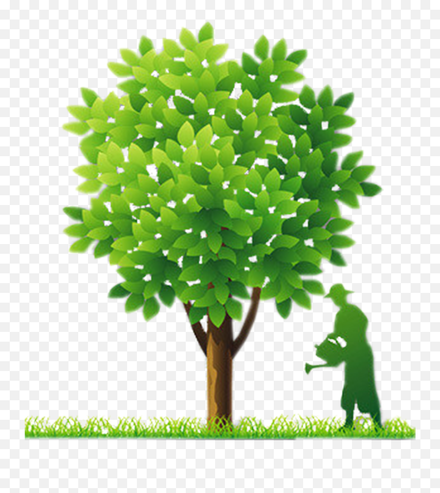 Fort Worth Euclidean Vector - Green Tree Silhouette Figures Emoji,Green Tree Png