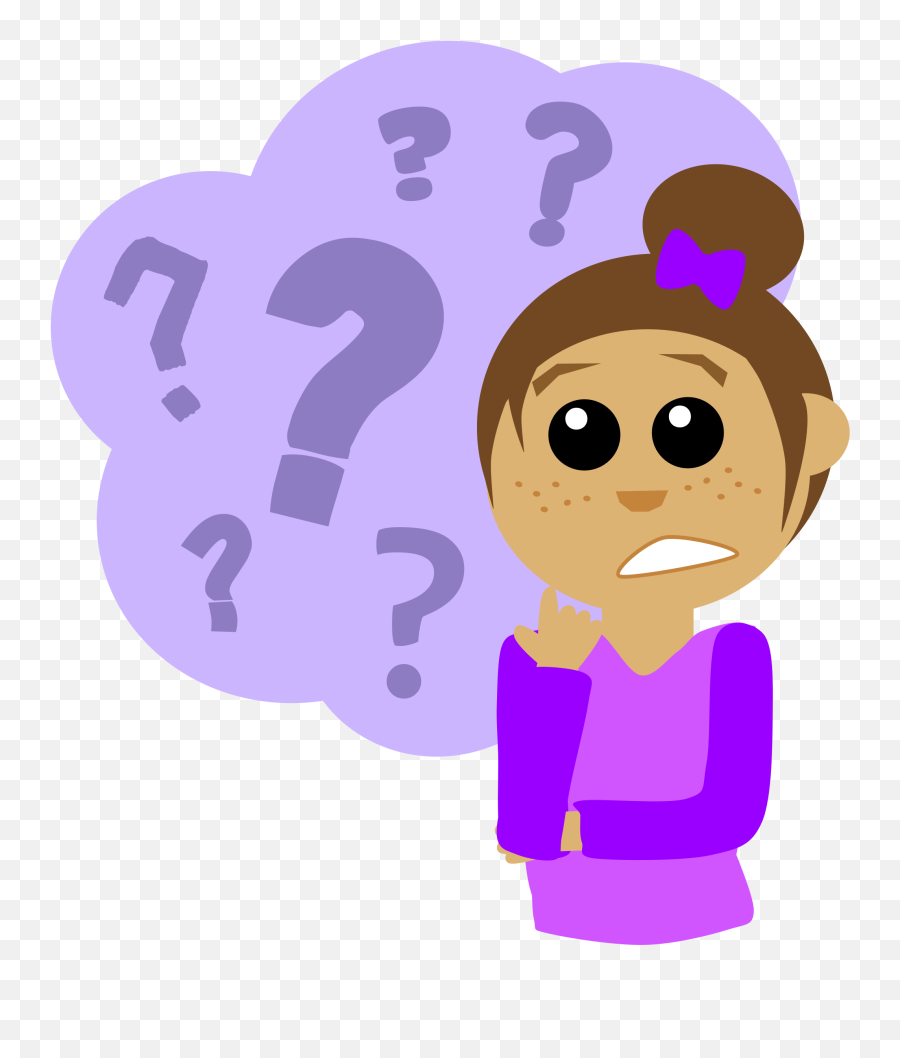 Ask Question Clipart Png Image With No - Kid Question Clipart Emoji,Thinking Clipart