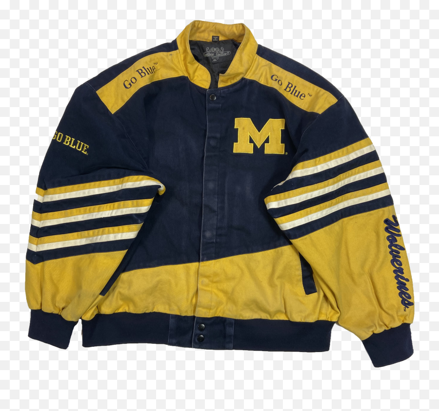 Vintage Michigan Wolverines Cotton Jacket 4444 U2013 Fishtale - Michigan Wolverines Emoji,Michigan Wolverines Logo