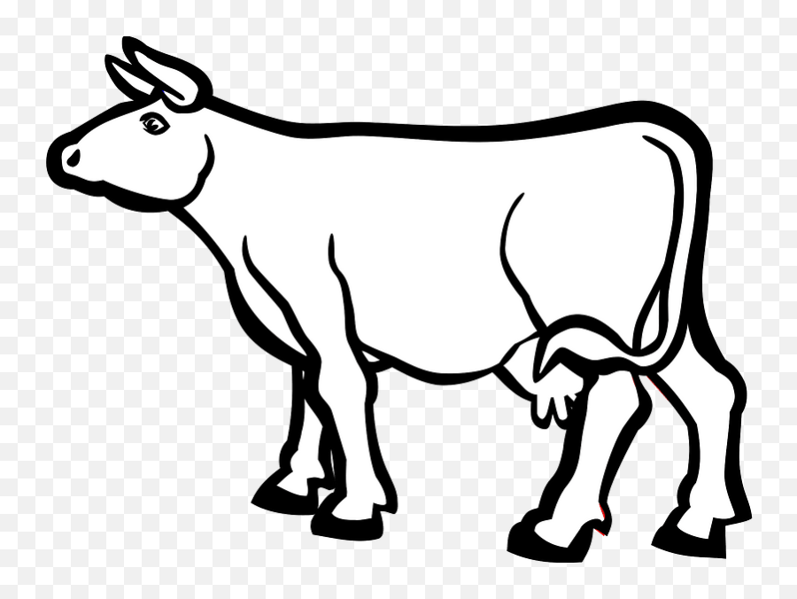 Cow Clipart Free Download Transparent Png Creazilla - Cow Clipart Black And White Png Emoji,Cow Clipart Black And White