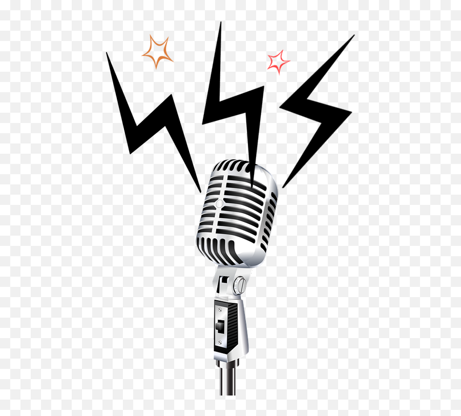 Retro Microphone Png Png Download - Microfone De Estúdio Png Emoji,Microphone Clipart
