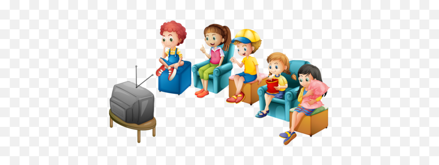 Kids Watching Tv Clipart - Kids Watching Tv Clipart Cartoon Emoji,Watching Tv Clipart