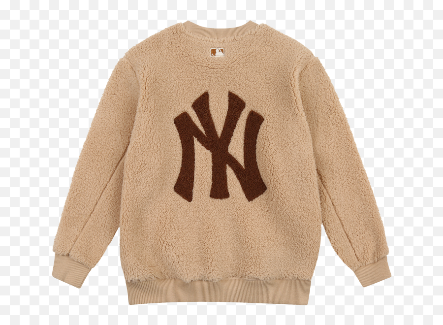Big Logo Boucle Embroidery Wool Fleece Sweatshirt New York - Hoodie Emoji,Yankees Logo Png